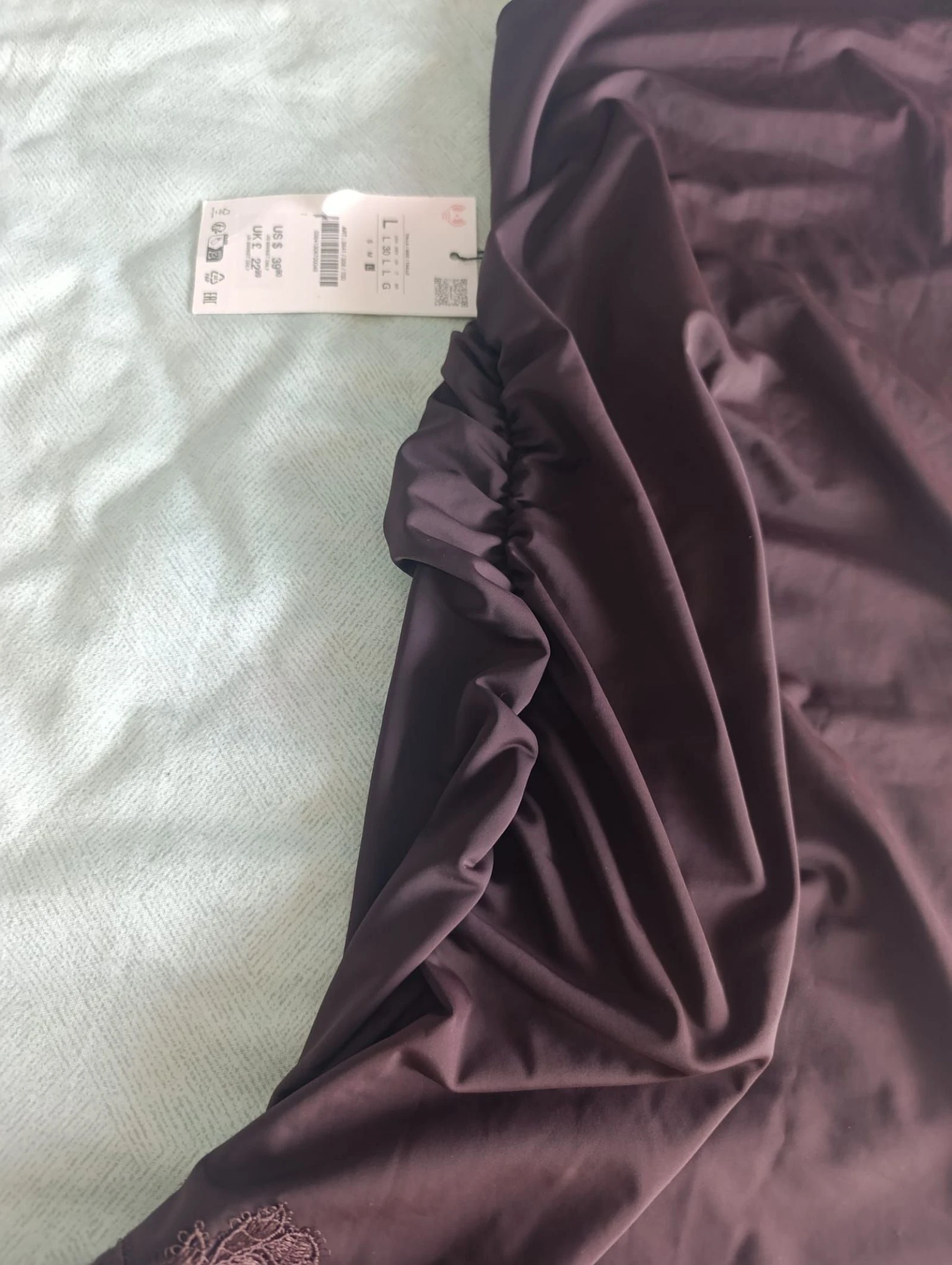 Sexy chocolate tie-neck Zara dress size L – photo 5